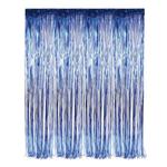 DR69244 Blue Foil Fringe Curtain